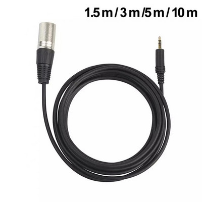 3,5 mm-es audiokábel mikrofonhoz 3,5 mm-es sztereó jack csatlakozó 3 tűs XLR dugós audioadapter kábel mikrofon audio kábel 1,5/3/5/10 m