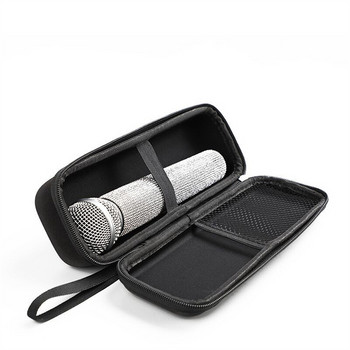 EVA Преносим безжичен микрофон Кутия за съхранение Твърда обвивка Удароустойчив Калъф за пътуване Калъф за носене Органайзер с цип Аксесоари