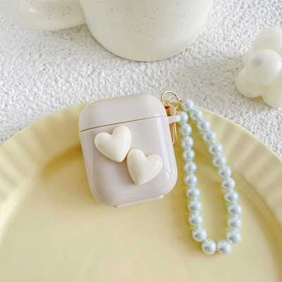 Slatka jednostavna dekoracija medvjeda trešnje TPU maska za slušalice za Apple AirPods Pro 3 Slušalica torbica za AirPods 1 2 biserna narukvica privjesak za ključeve