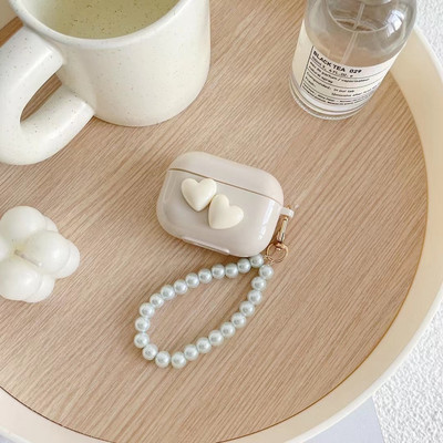 Slatka jednostavna dekoracija medvjeda trešnje TPU maska za slušalice za Apple AirPods Pro 3 Slušalica torbica za AirPods 1 2 biserna narukvica privjesak za ključeve