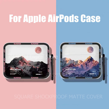 Ретро Snow Mountain Transparent Clear Funda за Apple AirPods Pro 2 3 Case Аксесоари за безжични слушалки за Airpod Pro 2 Case