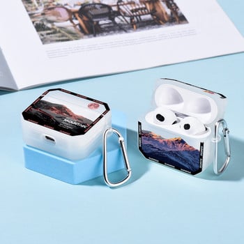 Ретро Snow Mountain Transparent Clear Funda за Apple AirPods Pro 2 3 Case Аксесоари за безжични слушалки за Airpod Pro 2 Case