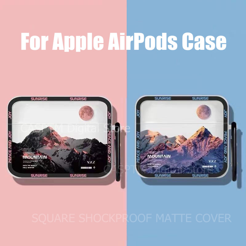 Retro Snow Mountain prozirna prozirna futrola za Apple AirPods Pro 2 3 kućište Dodaci za bežične slušalice za Airpod Pro 2 kućište