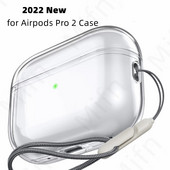 Prozirna futrola za Airpods Pro 2 mekana TPU futrola otporna na udarce dizajnirana za Airpods Pro 2 2022 slušalice Prozirna zaštitna futrola