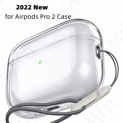 Prozirna futrola za Airpods Pro 2 mekana TPU futrola otporna na udarce dizajnirana za Airpods Pro 2 2022 slušalice Prozirna zaštitna futrola
