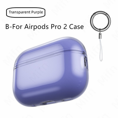 Prozirna futrola za Airpods Pro 2 mekana TPU futrola otporna na udarce dizajnirana za Airpods Pro 2 2022 slušalice Prozirna zaštitna futrola