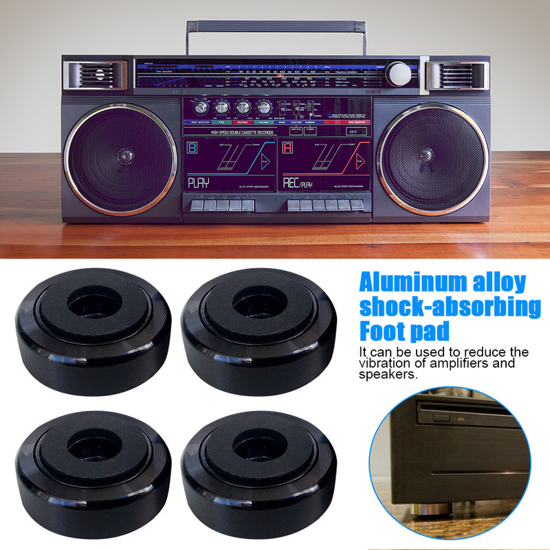 4tk võimendi plaadimängija põrutussummutus Kodu HIFI-mängija kapp, summutus 30x11mm heliisolatsioon, vastupidav kõlari jalapadi