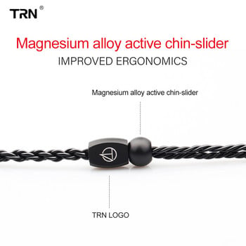 TRN A3 6-жилен надграден сребърен черен кабел 3,5 mm 0,75/0,78 mm 2-пинов MMCX кабел за слушалки за V30/V20/V80/V90/ZST/EDX/ZS6