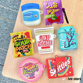 3D drăguț Skittles Bubble Gum Plum Flower Băutură pentru Airpods 3 2 Pro Husă pentru căști Cutie de încărcare Moale Wireless Bluetooth Protect Cover