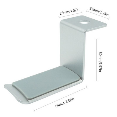 Držač vješalice za slušalice od aluminijske legure Zidni nosač Stalak za slušalice Stolni nosač za zaslon Kuka za vješanje Stalak za slušalice