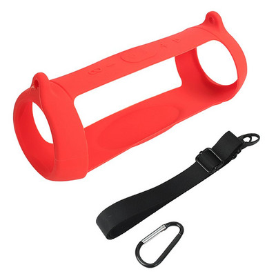 Jauns Bluetooths skaļruņa korpuss, mīksts silikona vāks ar siksnas karabīni JBL Charge 5 bezvadu Bluetooth skaļruņu somiņai