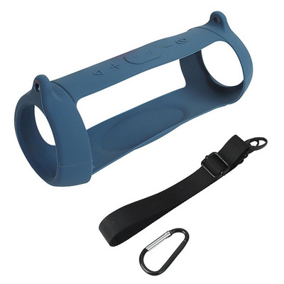 Jauns Bluetooths skaļruņa korpuss, mīksts silikona vāks ar siksnas karabīni JBL Charge 5 bezvadu Bluetooth skaļruņu somiņai