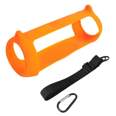 Jauns Bluetooths skaļruņa korpuss, mīksts silikona vāks ar siksnas karabīni JBL Charge 5 bezvadu Bluetooth skaļruņu somiņai