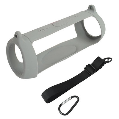 Jauns Bluetooths skaļruņa korpuss, mīksts silikona vāks ar siksnas karabīni JBL Charge 5 bezvadu Bluetooth skaļruņu somiņai