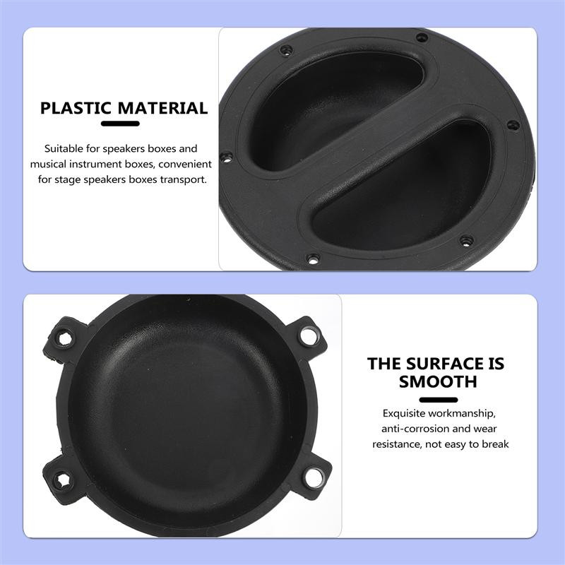 5 ks rukovätí pre audio skrinku, okrúhly tvar, zapustená rukoväť pre reproduktor, rukoväť pre reproduktor, odolný materiál ABS, audio