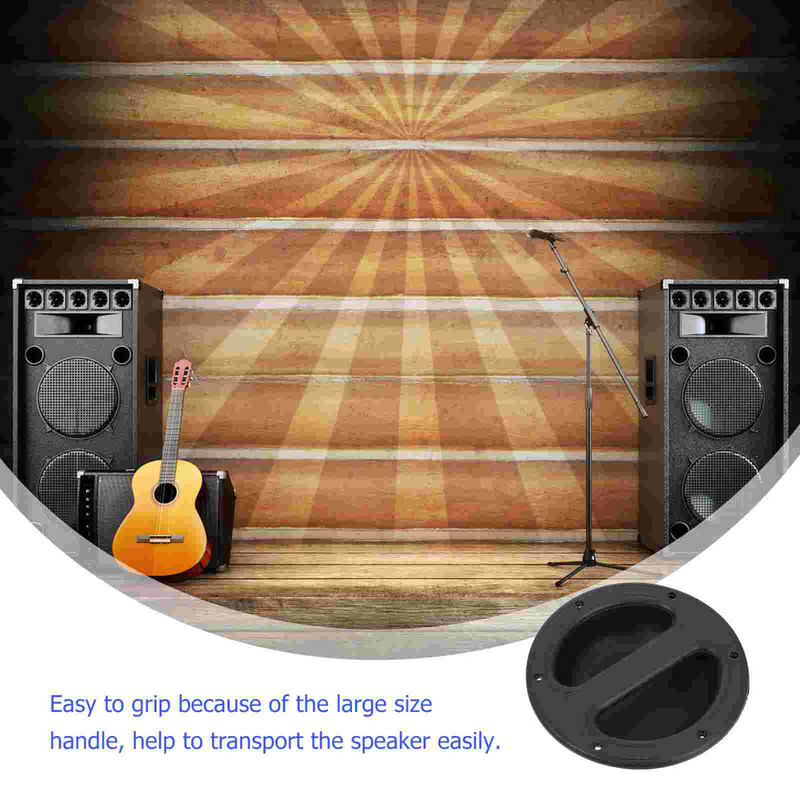 5 ks rukovätí pre audio skrinku, okrúhly tvar, zapustená rukoväť pre reproduktor, rukoväť pre reproduktor, odolný materiál ABS, audio