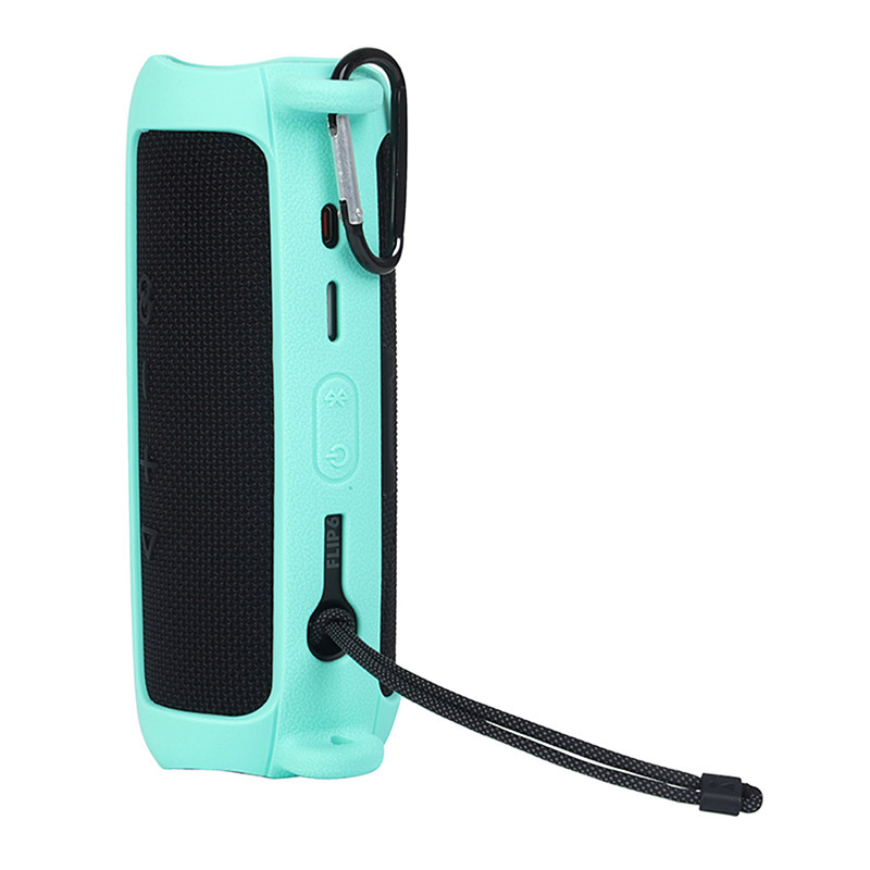 Silikonska torbica Bluetooth-kompatibilna za JBL Flip6 zvučnik Prijenosni audio Mekana zaštitna torba s remenom za nošenje na ramenu Karabiner