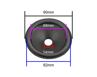 2 inča 3 inča 3,5 inča membrana zvučnika Horn Papirna membrana Bubanj s pjenastim rubom Dijelovi za popravak 2 KOM.
