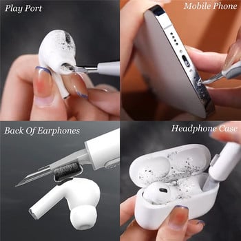 Комплект за почистване на Bluetooth слушалки за Airpods Pro 1 2 Почистваща четка за писалка Инструменти за почистване на кутията на Bluetooth слушалки за Xiaomi Huawei