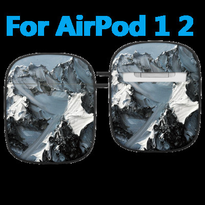 Planinska uljana slika Modna silikonska futrola s uzorkom za Apple Air Pods 1 2 Bežične slušalice Meki dodaci za Airpod Pro torbicu