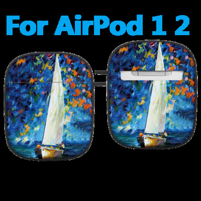 Planinska uljana slika Modna silikonska futrola s uzorkom za Apple Air Pods 1 2 Bežične slušalice Meki dodaci za Airpod Pro torbicu