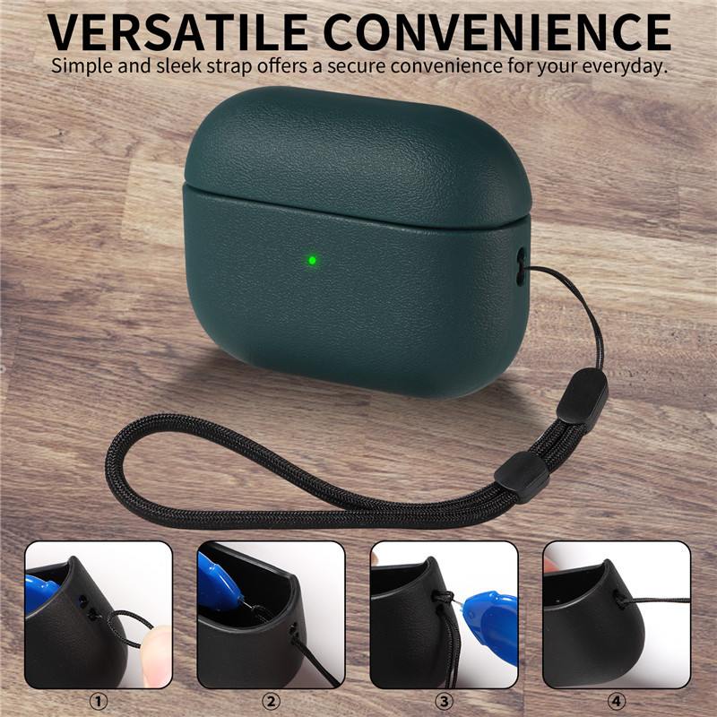 Torbica za airpods pro 2 Generation Luksuzna PU koža pro2 airpods 2022 Dodaci za slušalice s ogradom za airpod pro 2nd case