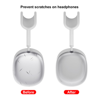 За Air Pods Max Прозрачен калъф Защитен капак Слушалки Skin Cover Anti-Scratch За слушалки AirPods Прозрачен защитен корпус