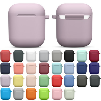 Silikonske futrole s poklopcem na kuku za Apple Airpods 1/2 Zaštitna navlaka za bežične slušalice otporna na udarce za airpods 2 1 kutija Torbe