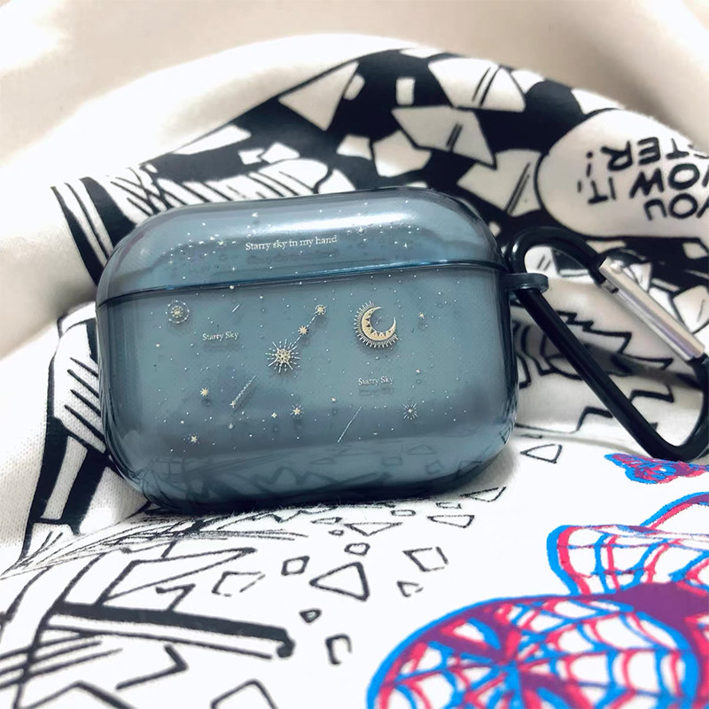 Husă pentru căști drăguță Space Planet pentru Airpods Pro Star Moon Starry Sky Husă moale de lux TPU pentru Airpods Air Pods 2 Huse pentru căști