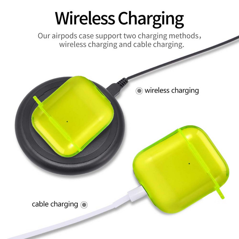 Poklopac za slušalice u boji slatkiša za Apple AirPods Pro 2nd 3 Air Pods 2 ili 1 prozirne mekane TPU futrole kristal s privjeskom za ključeve