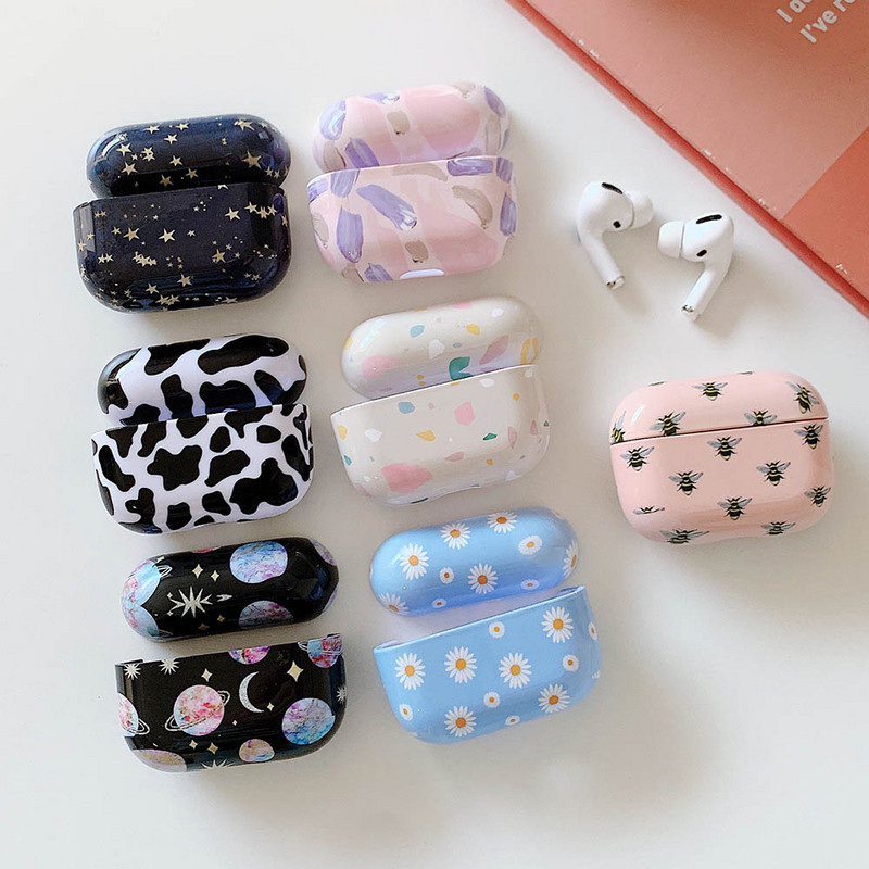 Fülhallgató tok AirPods 2 1 Pro 2 Hard PC Dot Flower Bluetooth vezeték nélküli töltődobozhoz Takarja az Air Pods 3 tartozékait funda