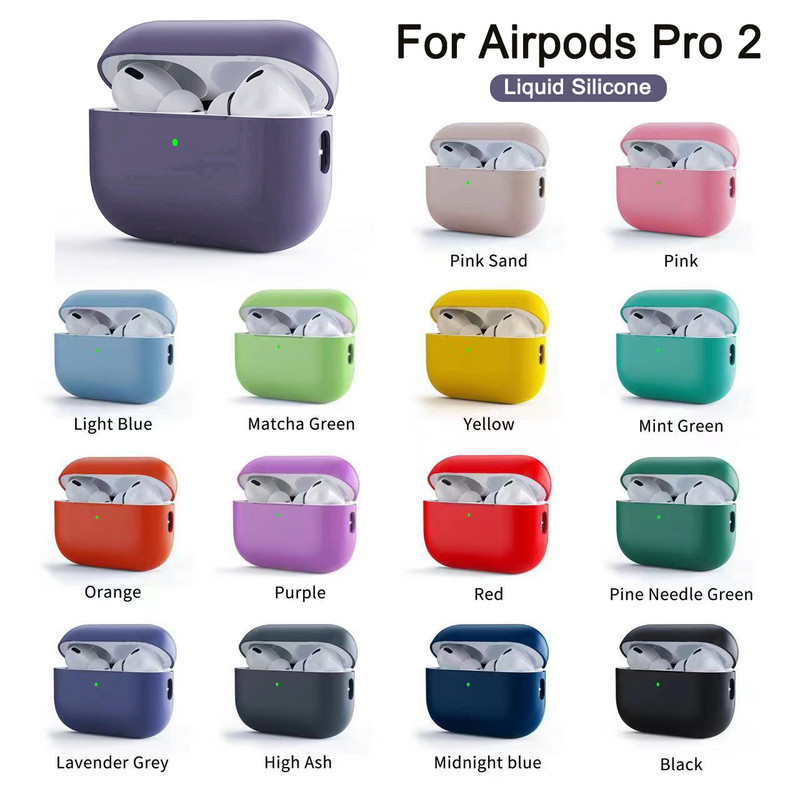 Originaalne vedel silikoonümbris Airpods Pro 2 juhtmevaba Bluetooth-kõrvaklappide kaitseümbris Apple AirPods Pro 2 kaane jaoks