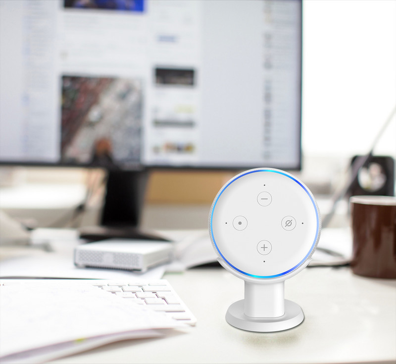 HomeMount Stolni postolje Držač Stolni stalak za Alexa Echo Dot 3. generacija pametnih zvučnika Dodatna oprema Nosač koji štedi prostor