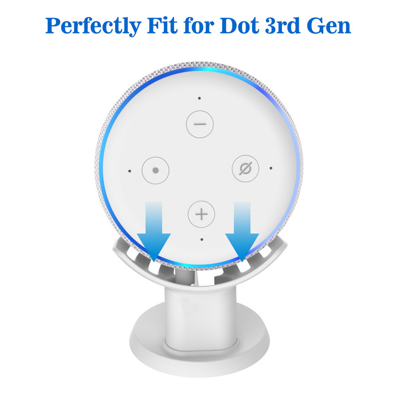 HomeMount Stolni postolje Držač Stolni stalak za Alexa Echo Dot 3. generacija pametnih zvučnika Dodatna oprema Nosač koji štedi prostor