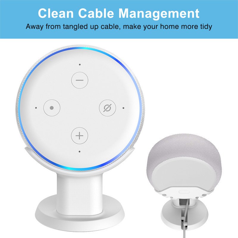 HomeMount Stolni postolje Držač Stolni stalak za Alexa Echo Dot 3. generacija pametnih zvučnika Dodatna oprema Nosač koji štedi prostor