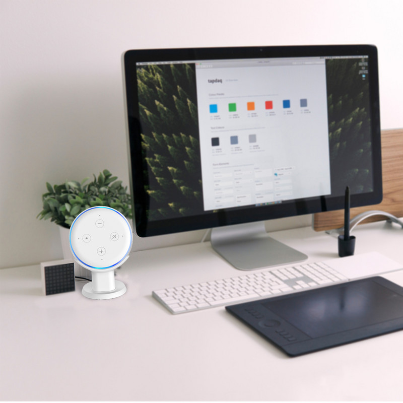 HomeMount Stolni postolje Držač Stolni stalak za Alexa Echo Dot 3. generacija pametnih zvučnika Dodatna oprema Nosač koji štedi prostor