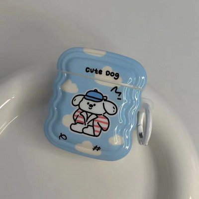 Cartoon animal câine urs pandantiv ondulat silicon moale ins wireless bluetooth căști husă pentru Apple airpod pro 2 2nd 1 3 husă