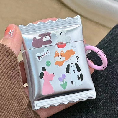 Cartoon animal câine urs pandantiv ondulat silicon moale ins wireless bluetooth căști husă pentru Apple airpod pro 2 2nd 1 3 husă