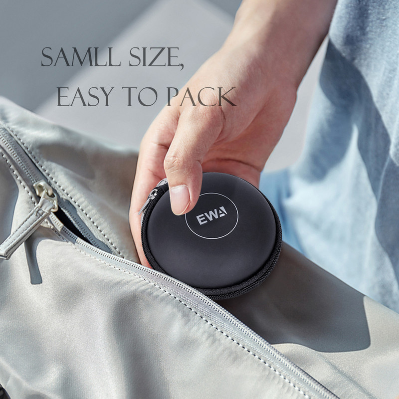 EWA Bluetooth hangszóró hordozható védő hordtáska A106Pro A103 A109 Mini fülhallgatóhoz USB-kábel, EVA üreges anyagú doboz/táska