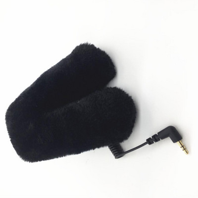 Deat cat Protector de parbriz din blana artificiala pentru exterior pentru parbriz Sennheiser MKE440