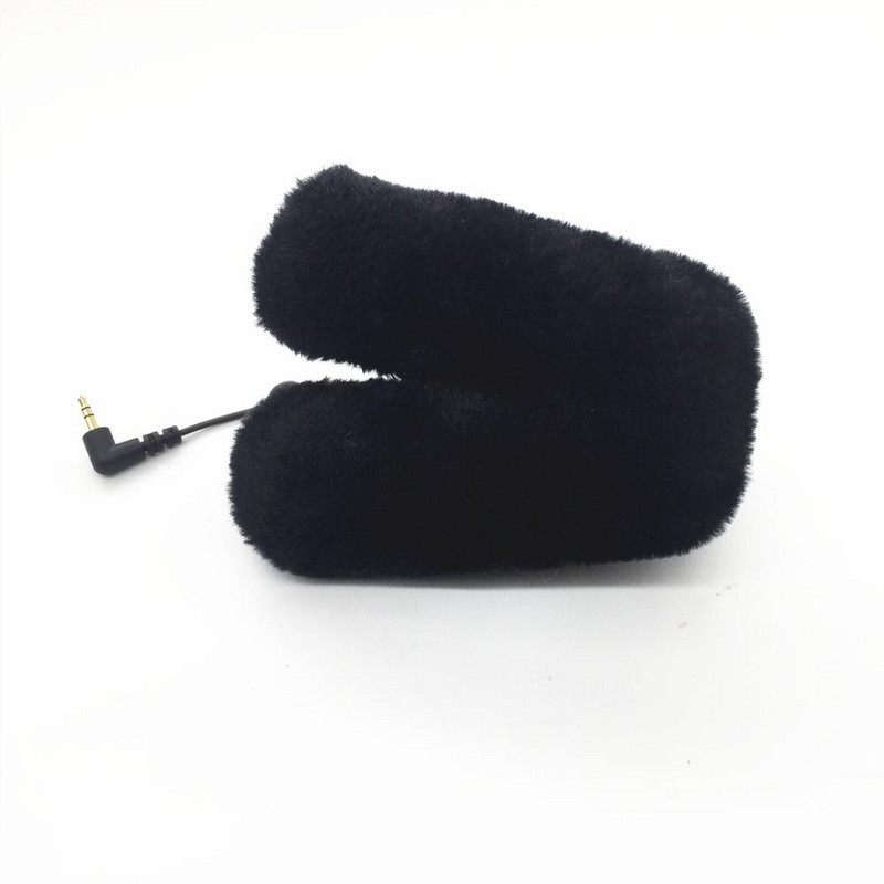 Deat cat Protector de parbriz din blana artificiala pentru exterior pentru parbriz Sennheiser MKE440