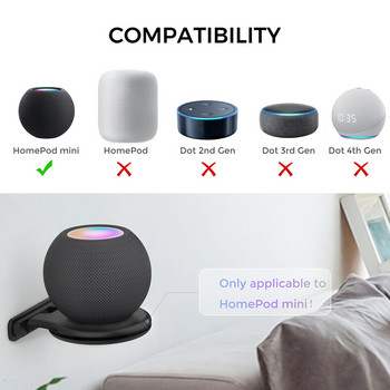 Για αξεσουάρ ήχου Apple Homepod Mini Βάση τοίχου Κρεμάστρα Μίνι Έξυπνη υποδοχή εξόδου ηχείων Βάση στήριξης εξοικονόμησης χώρου Τοίχος