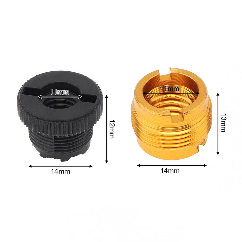 5Pcs 3/8 ženski na 5/8 muški navojni adapter pretvarač za držač mikrofonskog stalka Adapter za držač stalka za mikrofon Zlatno crni dodaci