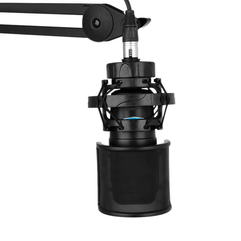 Professzionális U alakú kétrétegű mikrofon szélvédő, felvevő stúdió szűrőmaszk pajzs borító stúdió szélvédő, rugalmas új