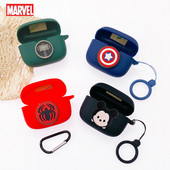 Cartoon Marvel ausinių dėklas, skirtas JBL T230NC/T130NC TWS silikoninėms belaidėms „Blutooth“ ausinėms, apsauginis įkrovimo dangtelis su kabliuku