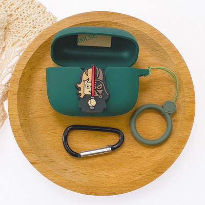 Cartoon Marvel ausinių dėklas, skirtas JBL T230NC/T130NC TWS silikoninėms belaidėms „Blutooth“ ausinėms, apsauginis įkrovimo dangtelis su kabliuku