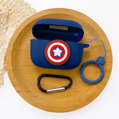 Cartoon Marvel ausinių dėklas, skirtas JBL T230NC/T130NC TWS silikoninėms belaidėms „Blutooth“ ausinėms, apsauginis įkrovimo dangtelis su kabliuku