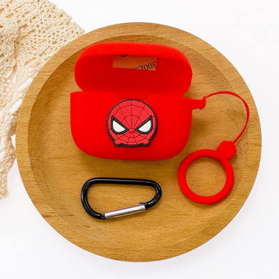 Cartoon Marvel ausinių dėklas, skirtas JBL T230NC/T130NC TWS silikoninėms belaidėms „Blutooth“ ausinėms, apsauginis įkrovimo dangtelis su kabliuku