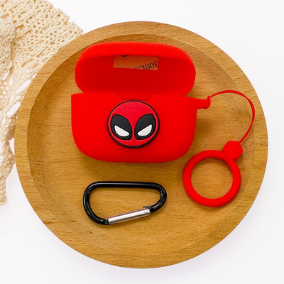 Cartoon Marvel ausinių dėklas, skirtas JBL T230NC/T130NC TWS silikoninėms belaidėms „Blutooth“ ausinėms, apsauginis įkrovimo dangtelis su kabliuku