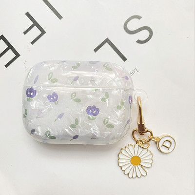 Για AirPods Pro /airpod 3/AirPods 2 Θήκη Χαριτωμένη κορεάτικη αρκούδα τουλίπα Κρεμαστό θήκη ακουστικών Air pods 3 κάλυμμα ακουστικών σιλικόνης